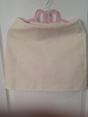 COMMENSE Cream Fleece Mini Skirt - NWT Size XS